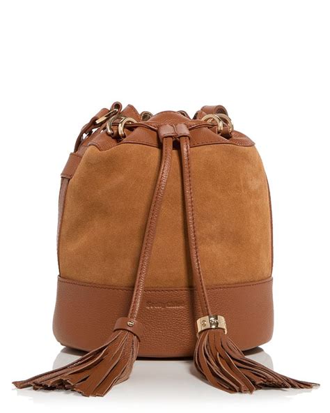 see by chloe bucket bag vicki|See by Chloé Vicki Suede & Leather Bucket Bag .